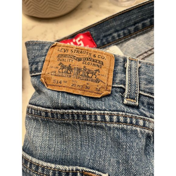 Levi's 514 Men's Slim Straight Denim Jeans Red Tab Size 20 Regular W 30 x L 30 - Picture 4 of 9